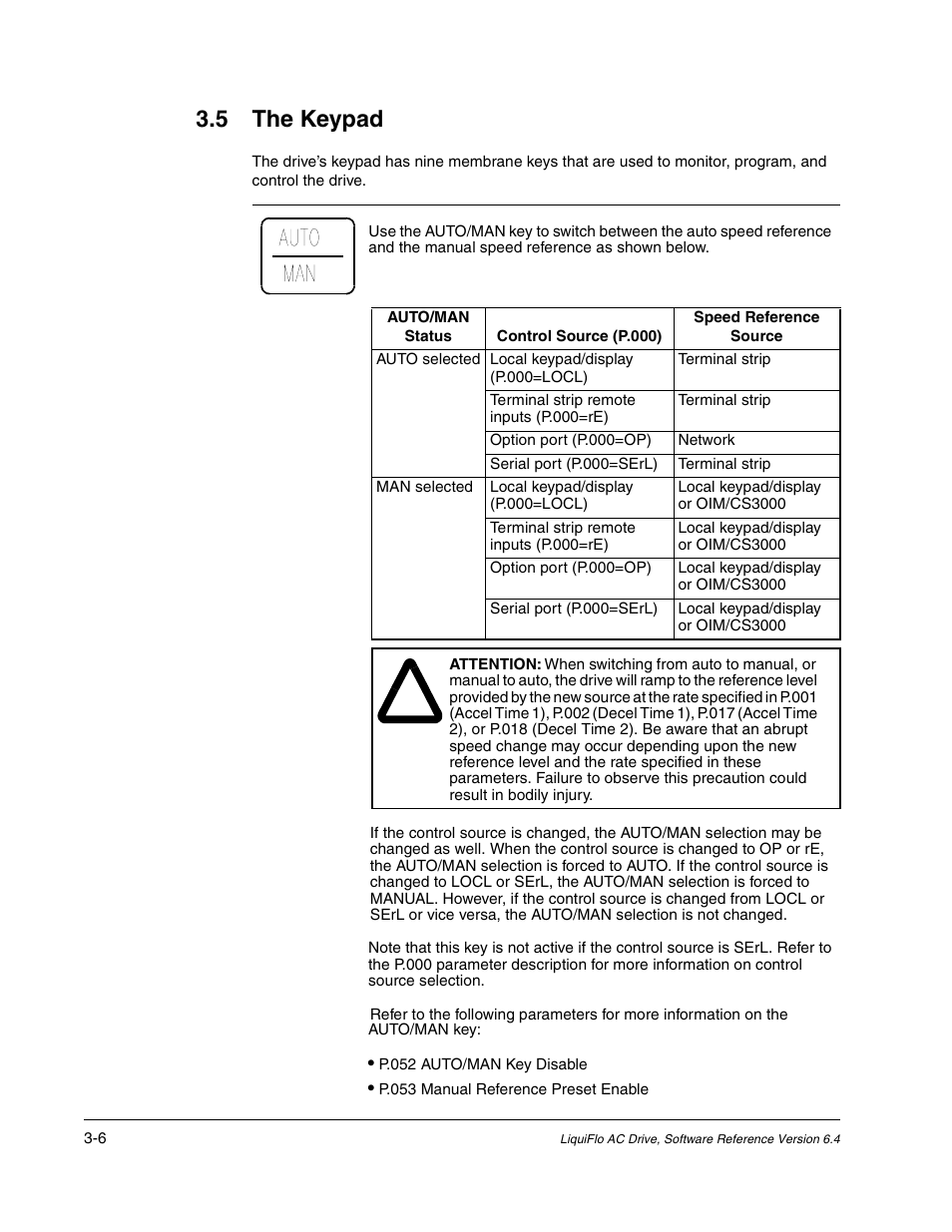 5 the keypad | Rockwell Automation Liqui-Flo AC GP Vector Drive Version 6.4 User Manual | Page 78 / 226