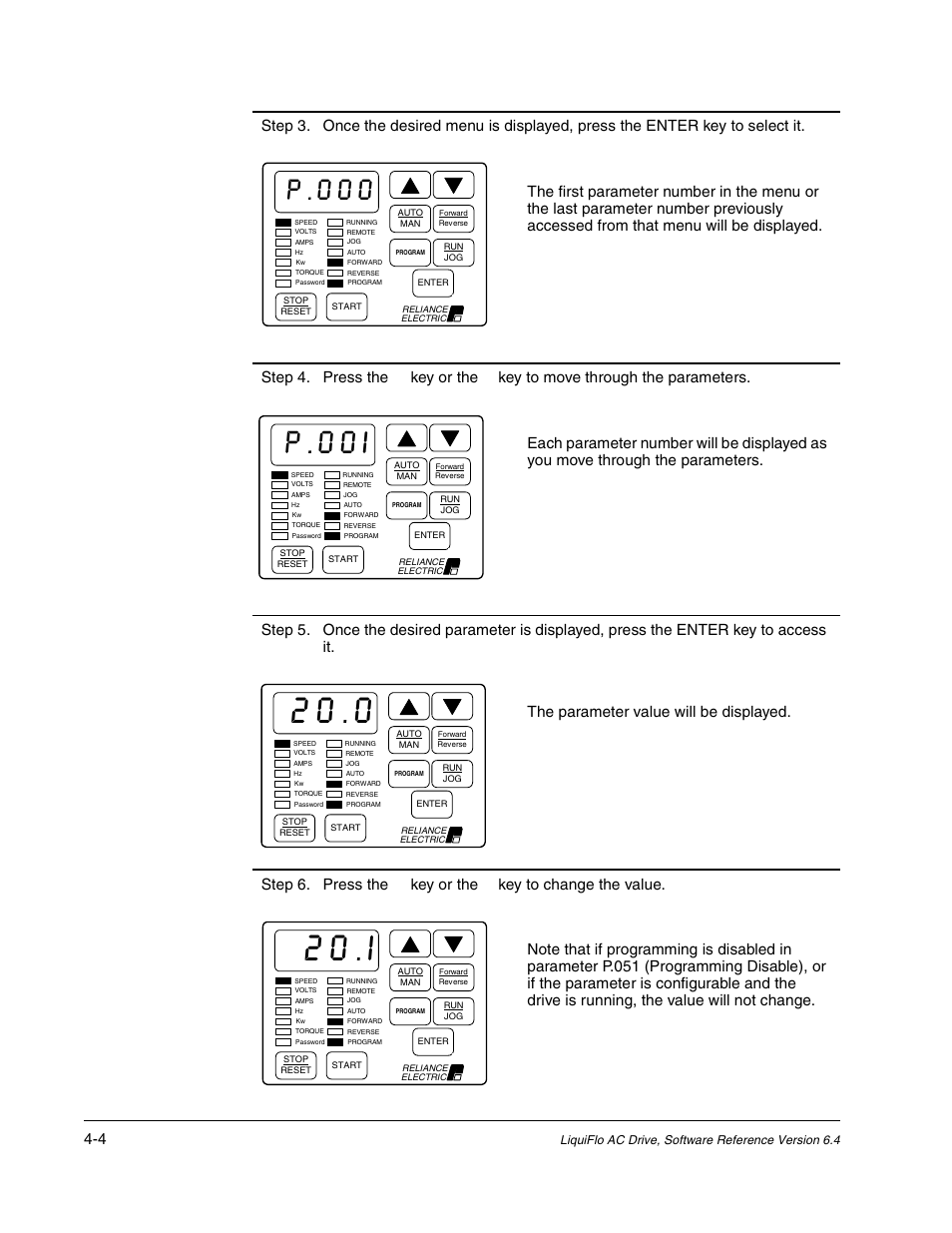 P.00i, P.000 | Rockwell Automation Liqui-Flo AC GP Vector Drive Version 6.4 User Manual | Page 86 / 226