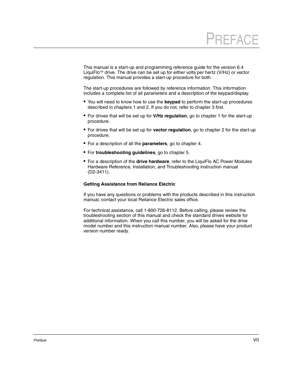 Reface | Rockwell Automation Liqui-Flo AC GP Vector Drive Version 6.4 User Manual | Page 9 / 226