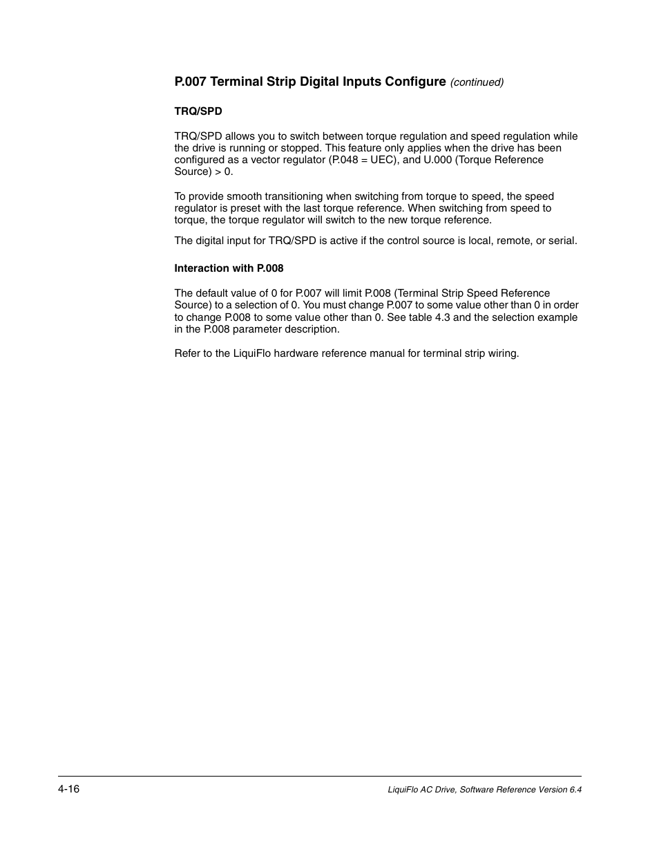 Rockwell Automation Liqui-Flo AC GP Vector Drive Version 6.4 User Manual | Page 98 / 226