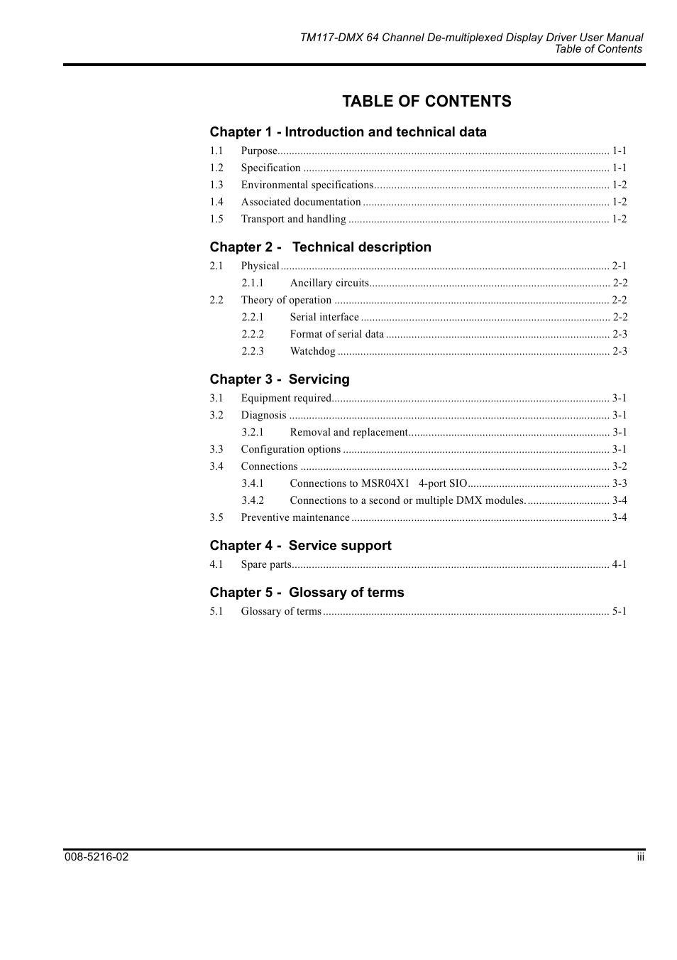 Rockwell Automation TM117-DMX Channel De-multiplexed Display Driver User Manual | Page 3 / 8
