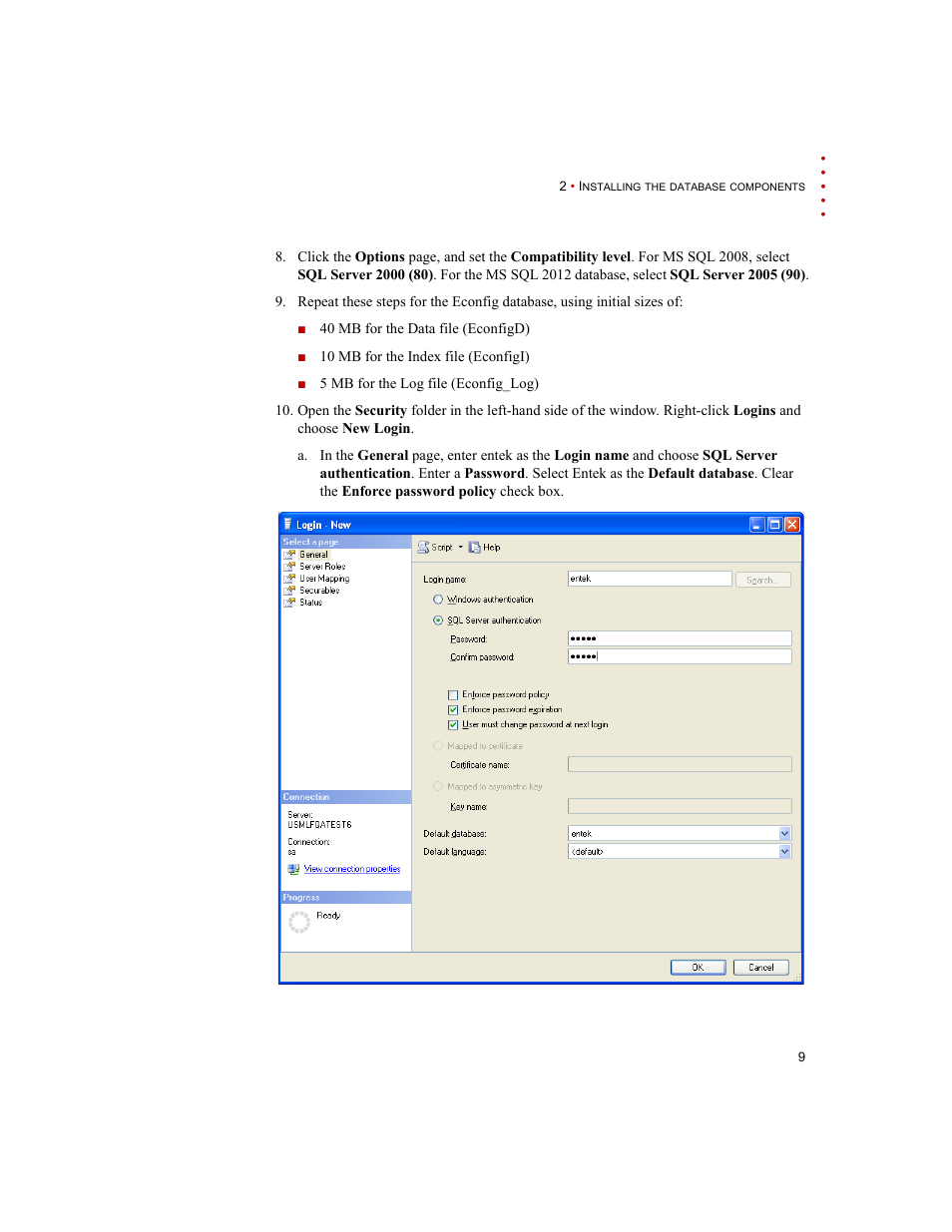 Rockwell Automation Emonitor with an MS SQL Networked Database User Manual | Page 13 / 44