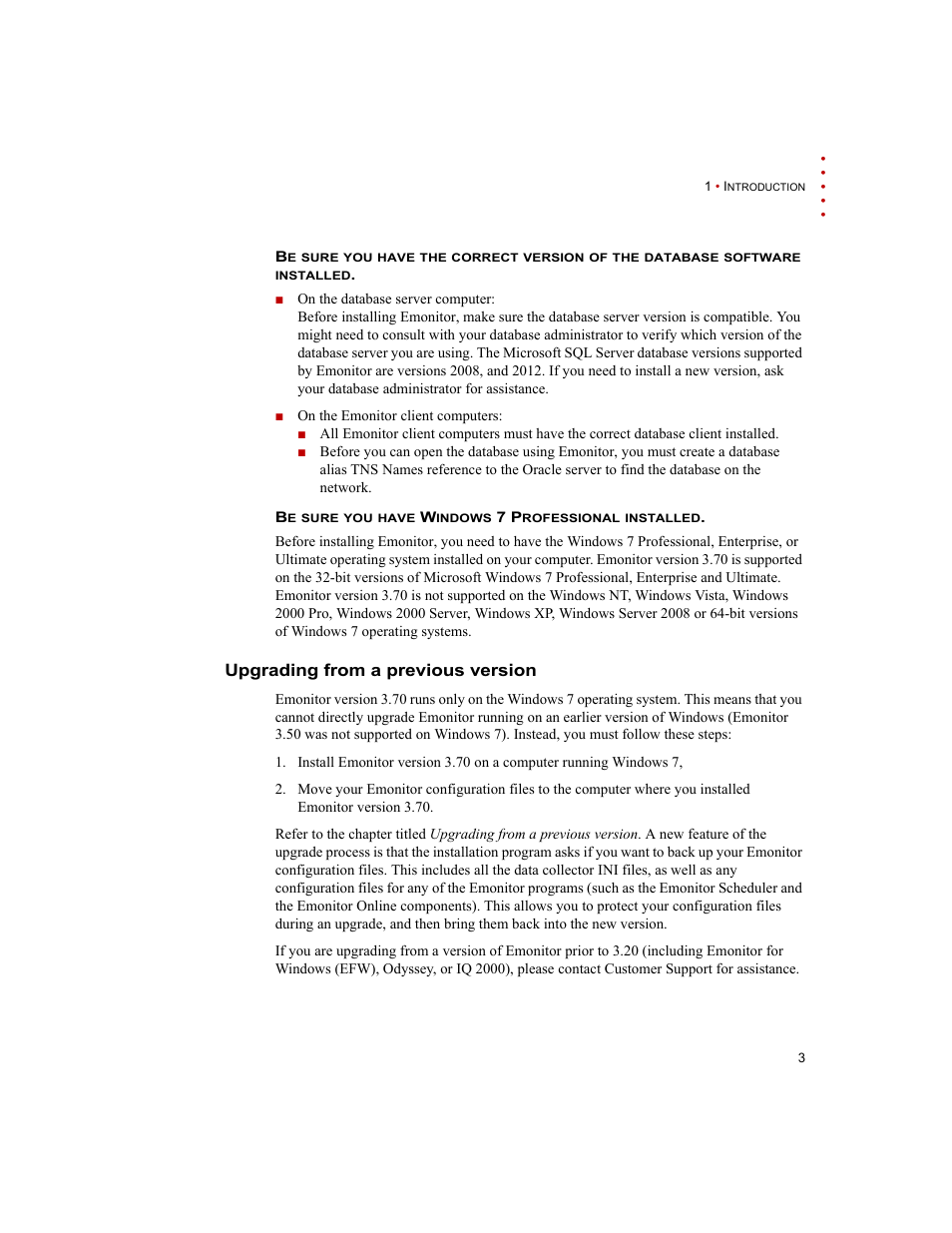 Upgrading from a previous version | Rockwell Automation Emonitor with an MS SQL Networked Database User Manual | Page 7 / 44