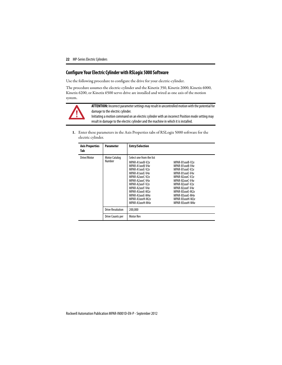 Rockwell Automation MPAR Electric Cylinders  User Manual | Page 22 / 48
