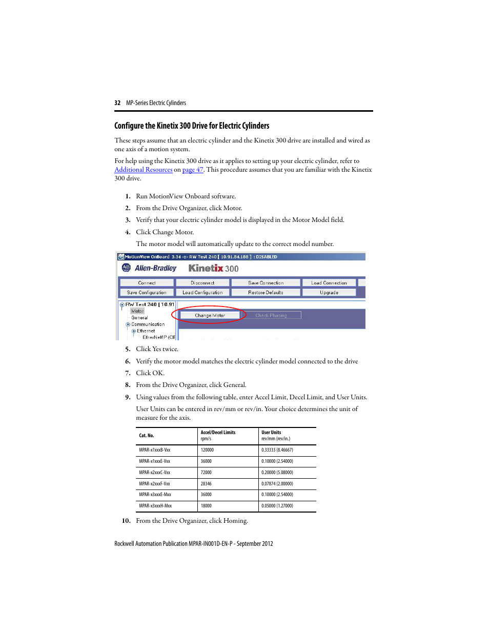 Rockwell Automation MPAR Electric Cylinders  User Manual | Page 32 / 48