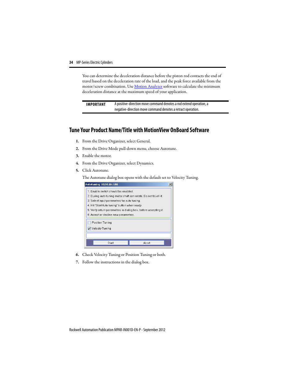 Rockwell Automation MPAR Electric Cylinders  User Manual | Page 34 / 48
