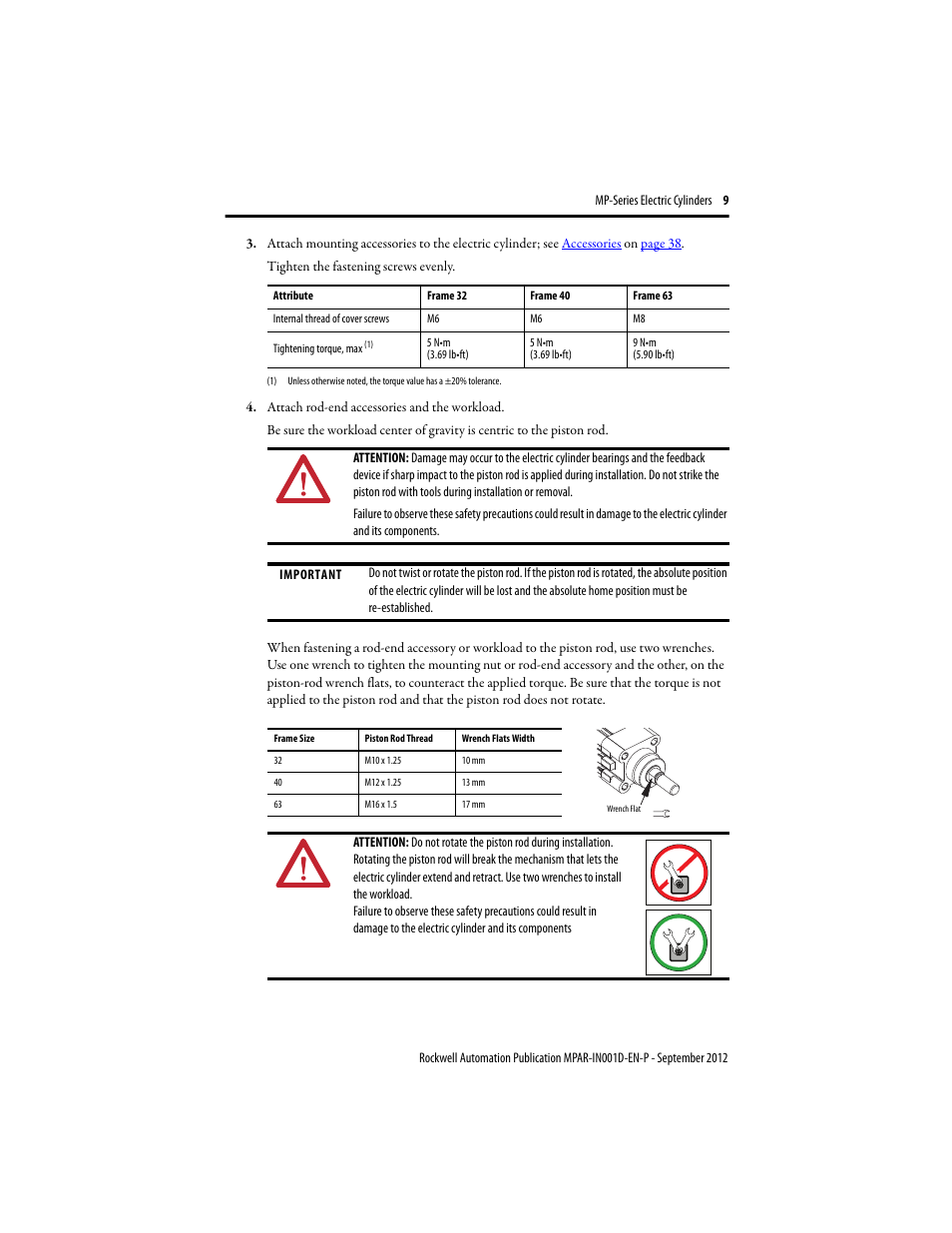 Rockwell Automation MPAR Electric Cylinders  User Manual | Page 9 / 48