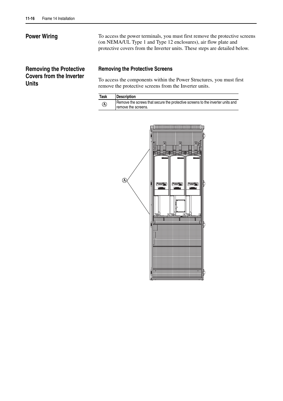 Power wiring | Rockwell Automation 20D PowerFlex 700H and 700S Frame 9-14 Drives Installation - A4 Size User Manual | Page 162 / 242