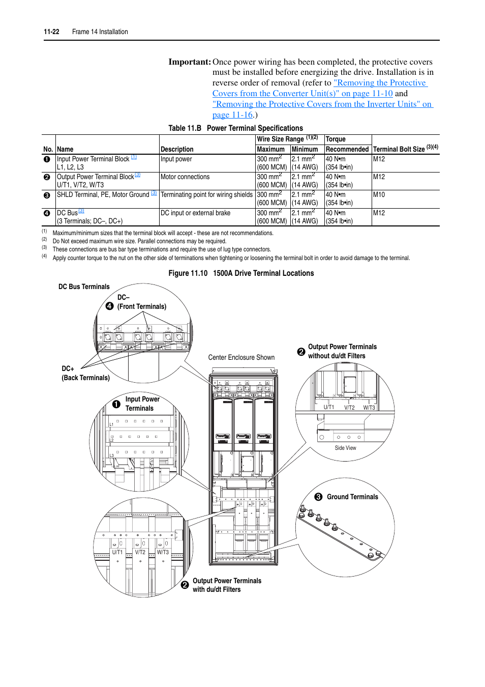 Rockwell Automation 20D PowerFlex 700H and 700S Frame 9-14 Drives Installation - A4 Size User Manual | Page 168 / 242