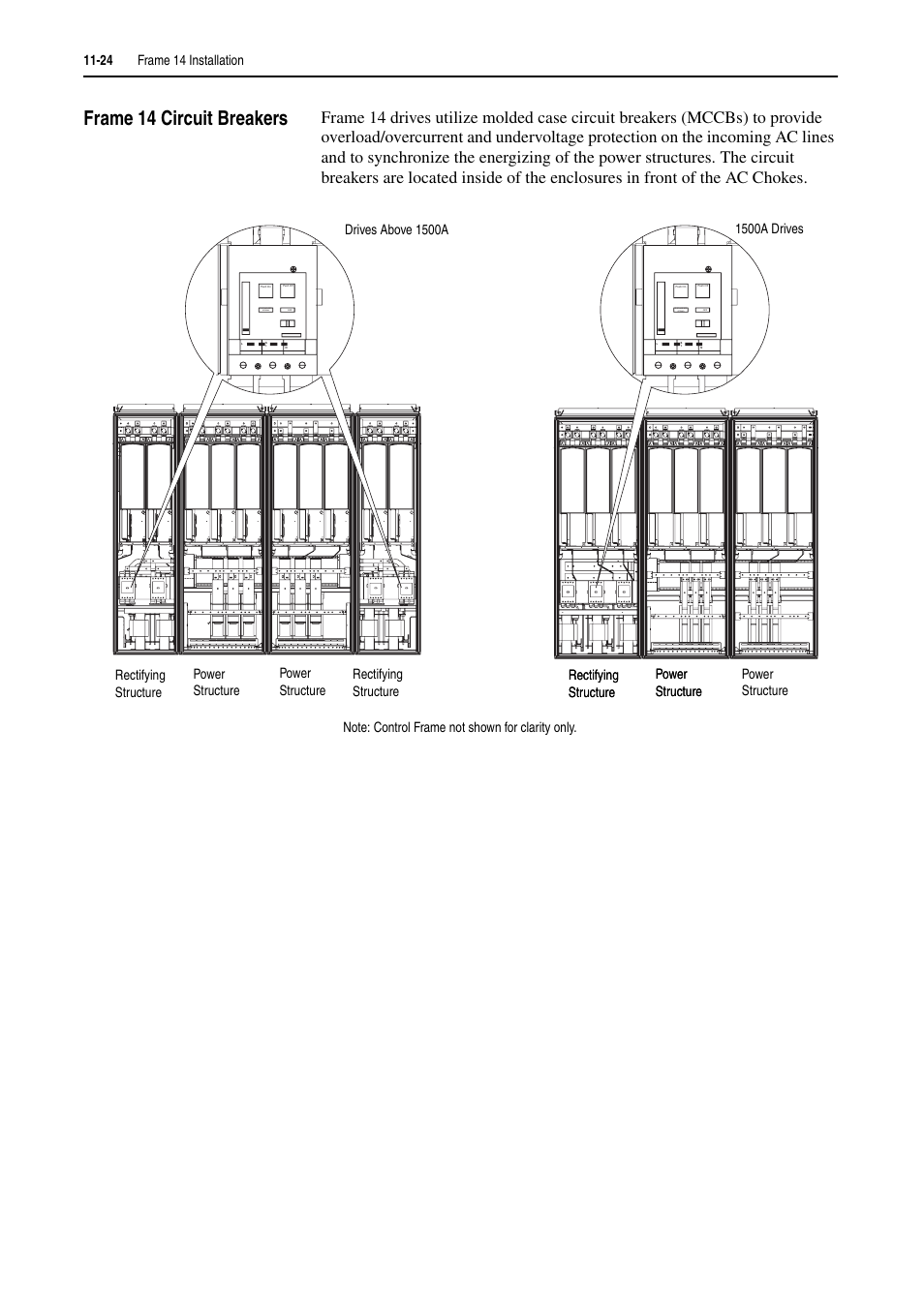 Frame 14 circuit breakers, Frame 14 circuit breakers -24 | Rockwell Automation 20D PowerFlex 700H and 700S Frame 9-14 Drives Installation - A4 Size User Manual | Page 170 / 242