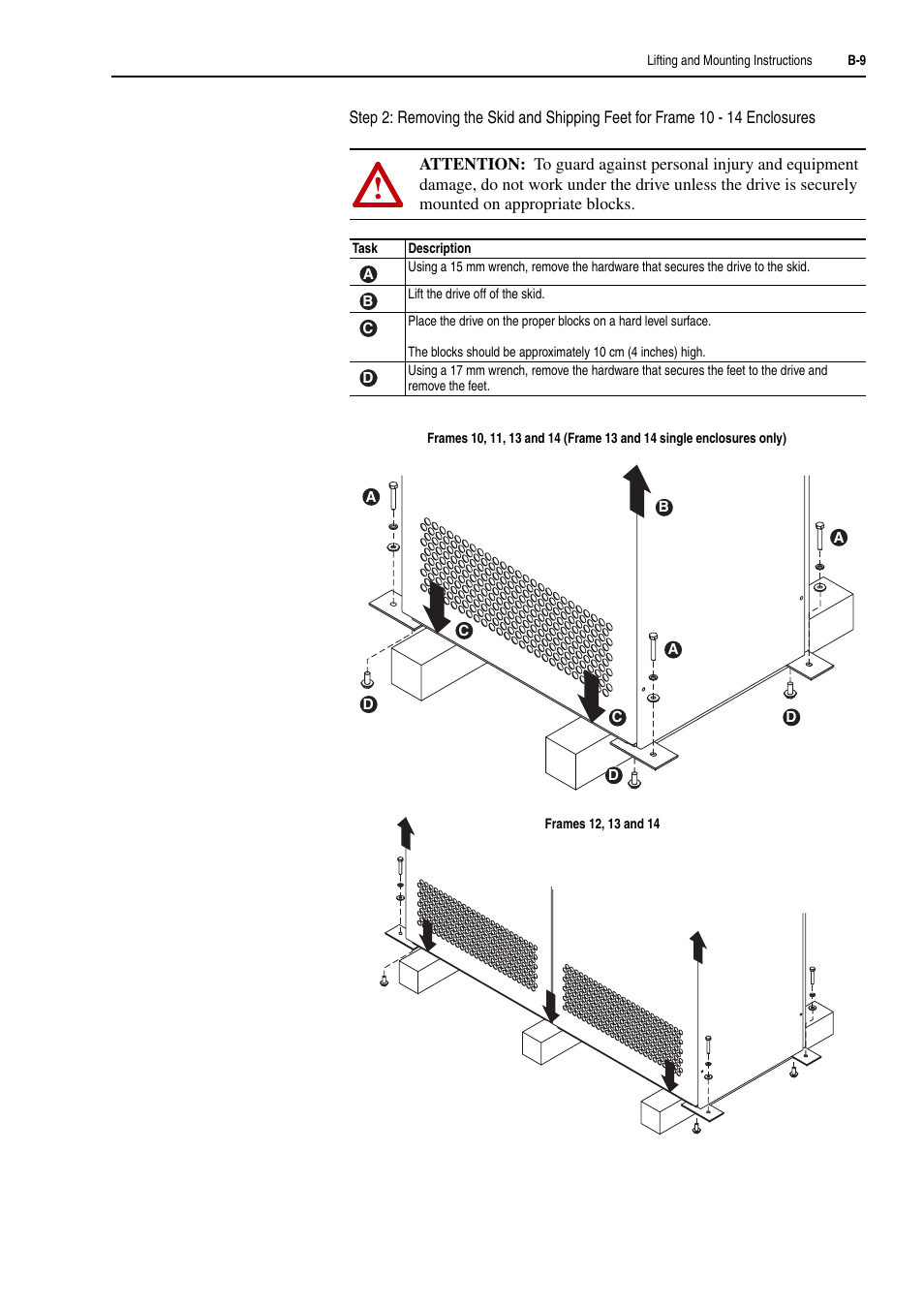 Rockwell Automation 20D PowerFlex 700H and 700S Frame 9-14 Drives Installation - A4 Size User Manual | Page 205 / 242