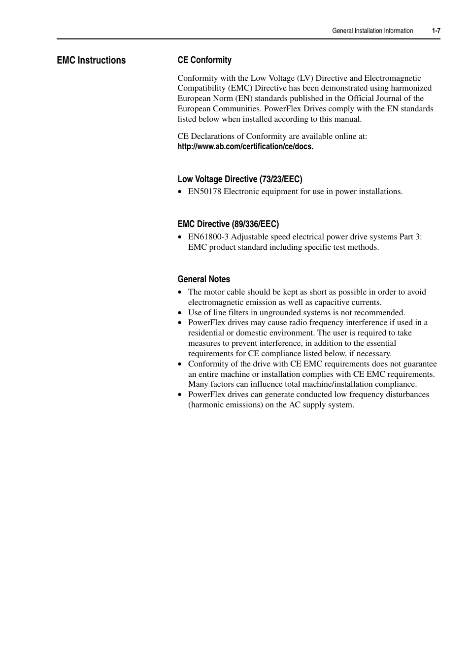 Emc instructions, Emc instructions -7 | Rockwell Automation 20D PowerFlex 700H and 700S Frame 9-14 Drives Installation - A4 Size User Manual | Page 21 / 242