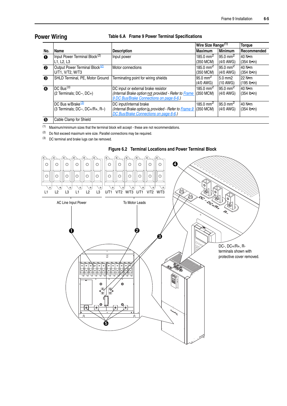 Power wiring, Power wiring -5 | Rockwell Automation 20D PowerFlex 700H and 700S Frame 9-14 Drives Installation - A4 Size User Manual | Page 81 / 242