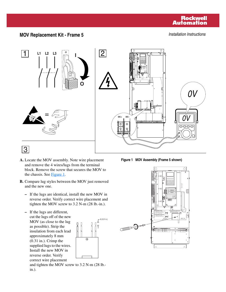 Rockwell Automation 20B MOV Replacement Kit User Manual | 2 pages