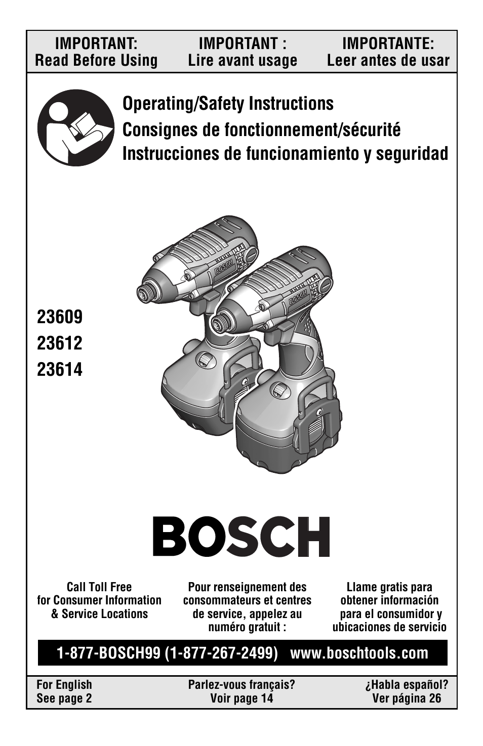 Bosch 23612 User Manual | 14 pages