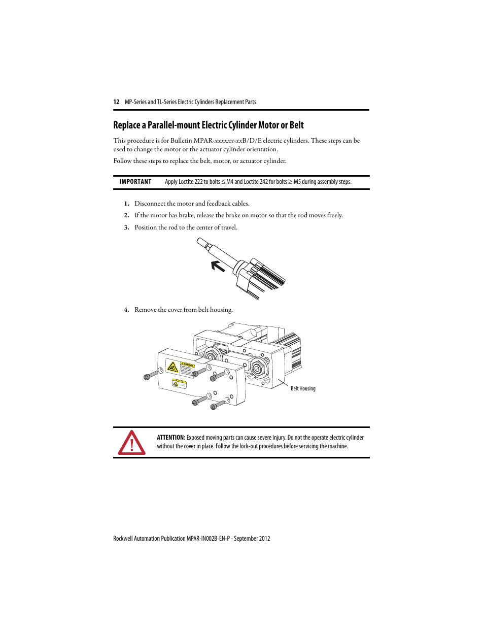 Rockwell Automation TLAR Electric Cylinders Replacement  User Manual | Page 12 / 20