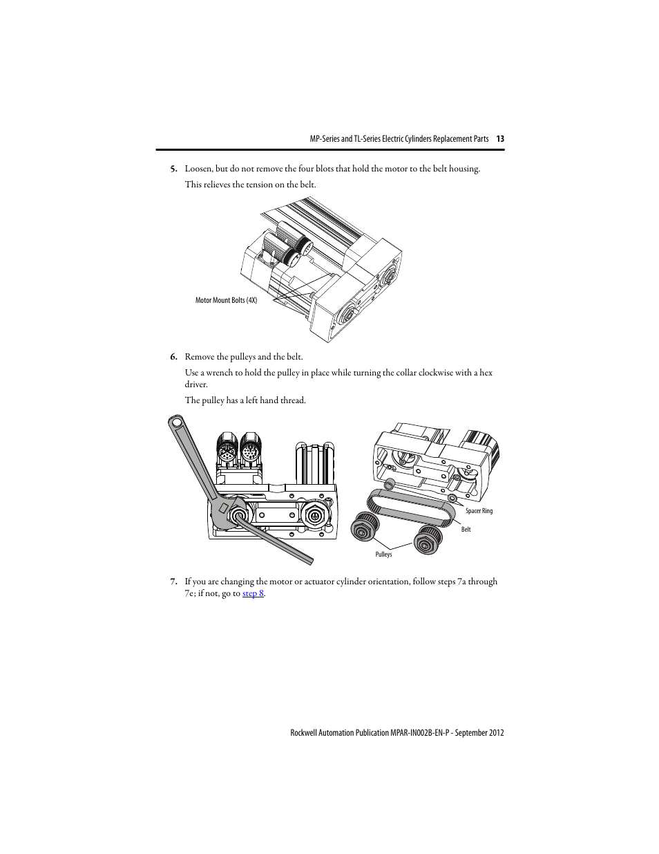 Rockwell Automation TLAR Electric Cylinders Replacement  User Manual | Page 13 / 20
