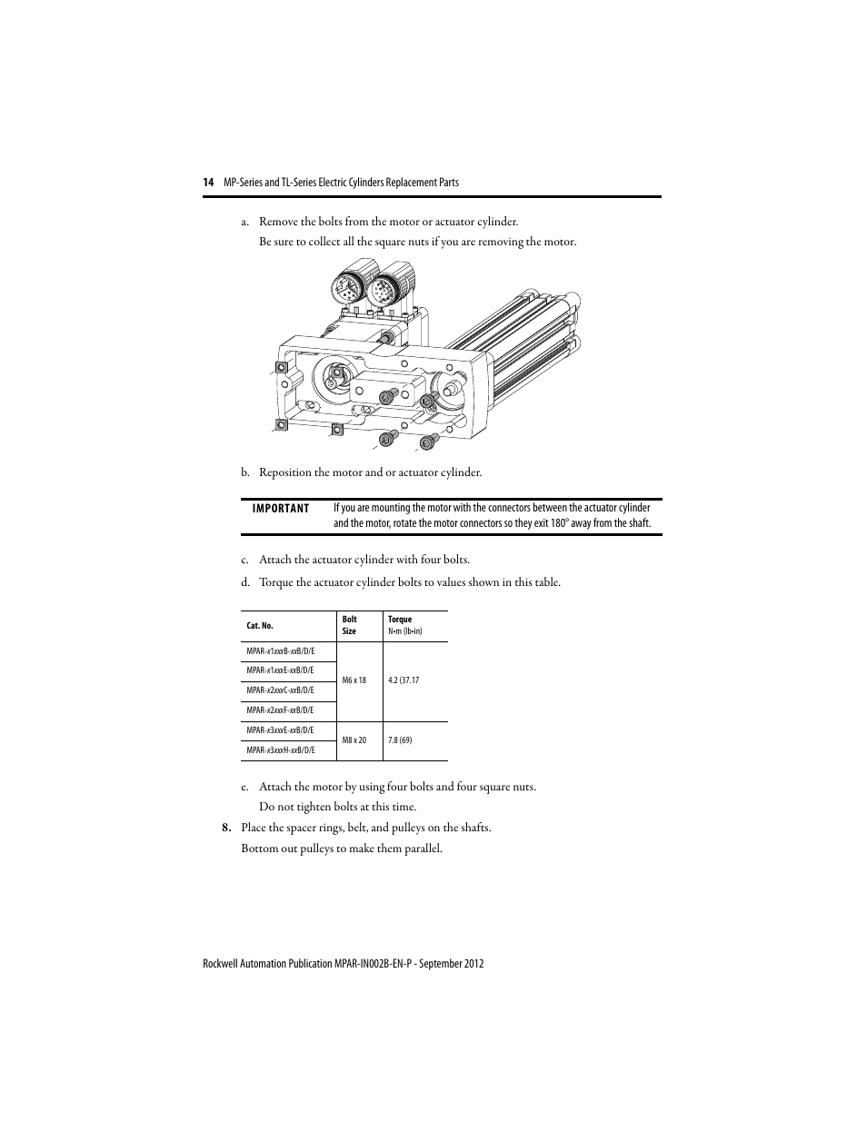 Rockwell Automation TLAR Electric Cylinders Replacement  User Manual | Page 14 / 20