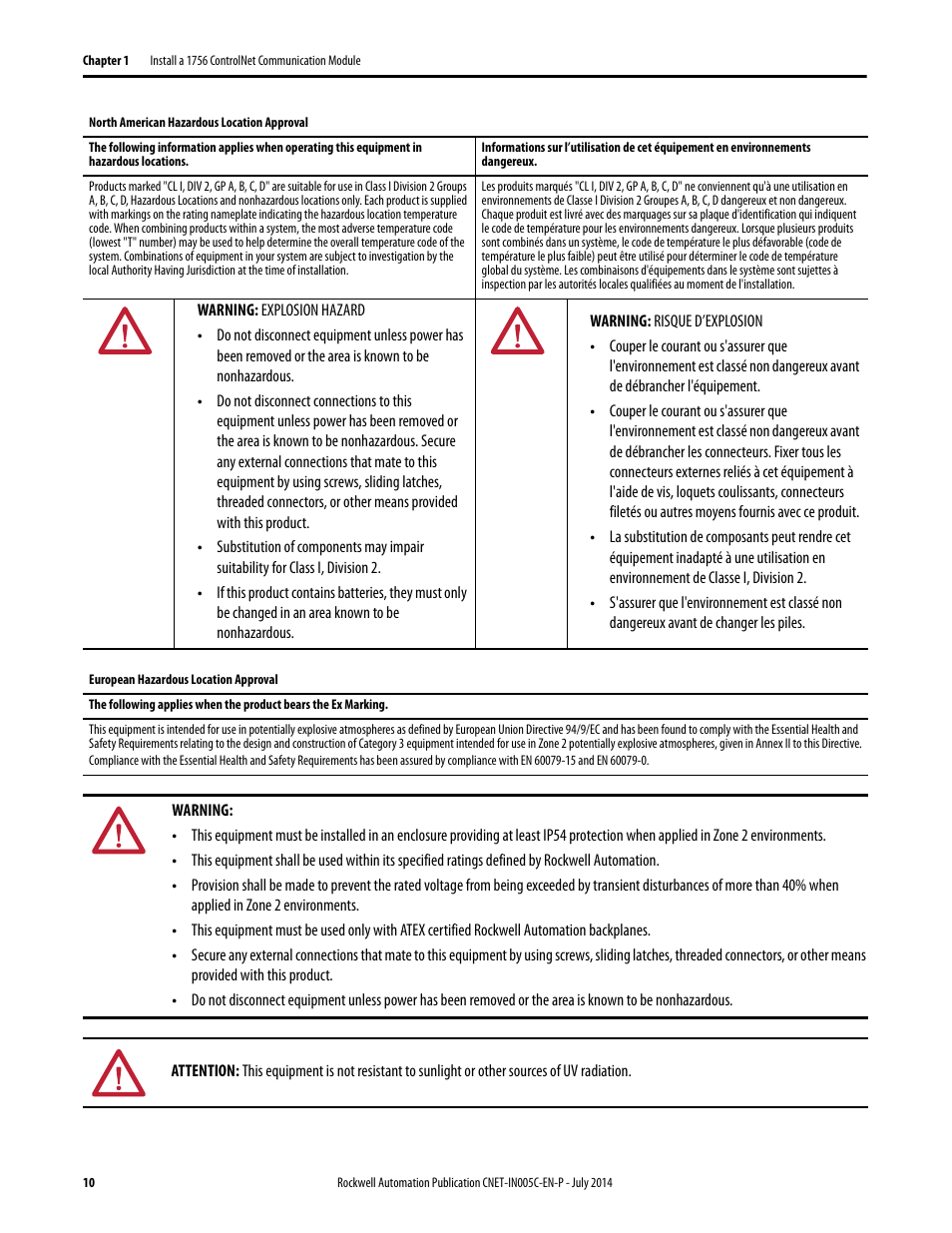 Rockwell Automation 1768-CNxxx ControlNet Communication Modules User Manual | Page 10 / 58
