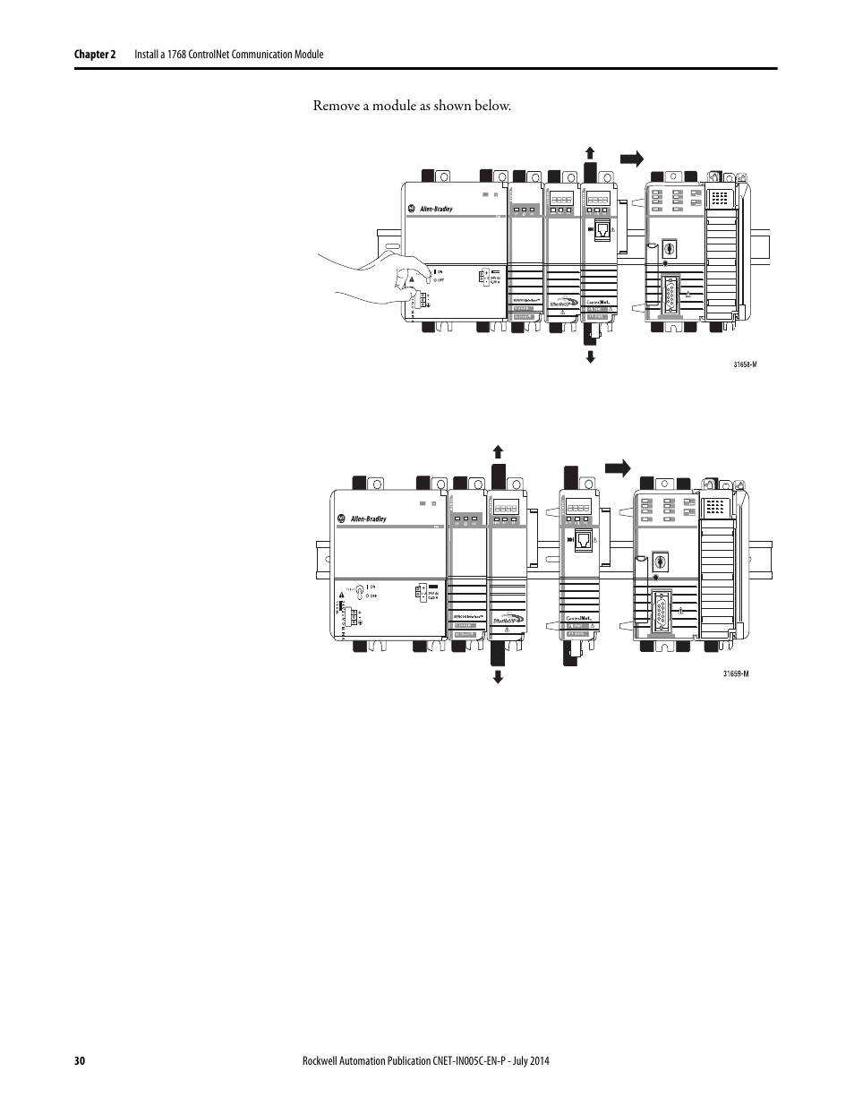 Rockwell Automation 1768-CNxxx ControlNet Communication Modules User Manual | Page 30 / 58