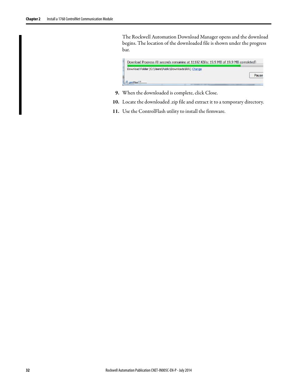 Rockwell Automation 1768-CNxxx ControlNet Communication Modules User Manual | Page 32 / 58