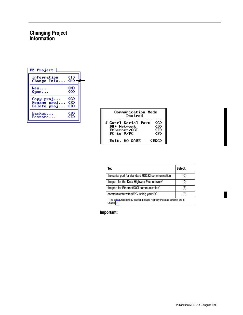 Changing project information | Rockwell Automation 8520-OM Offline Development System Software User Manual | Page 50 / 100