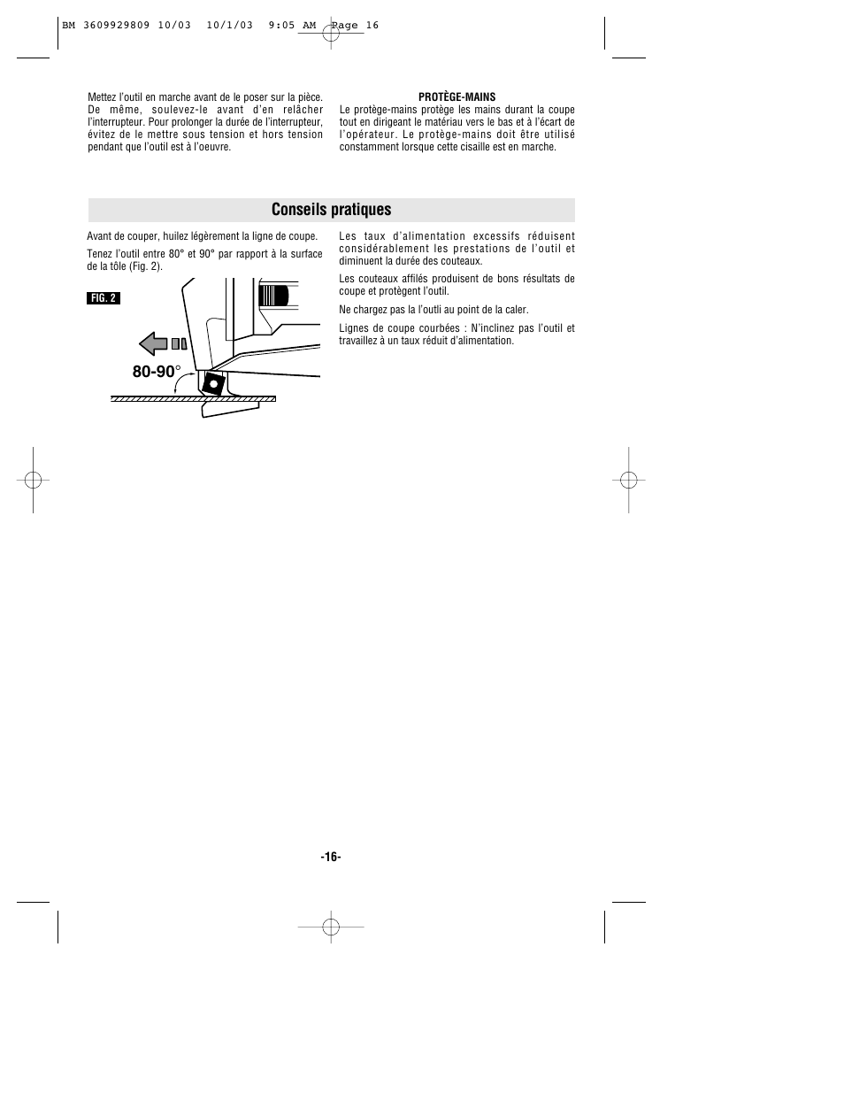 Conseils pratiques 80-90 | Bosch 1500C User Manual | Page 16 / 28