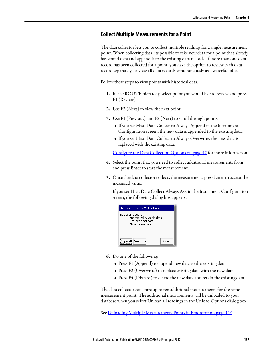 Collect multiple measurements for a point | Rockwell Automation 1441-PEN25-Z Enpac 2500 Data Collector User Manual | Page 137 / 332