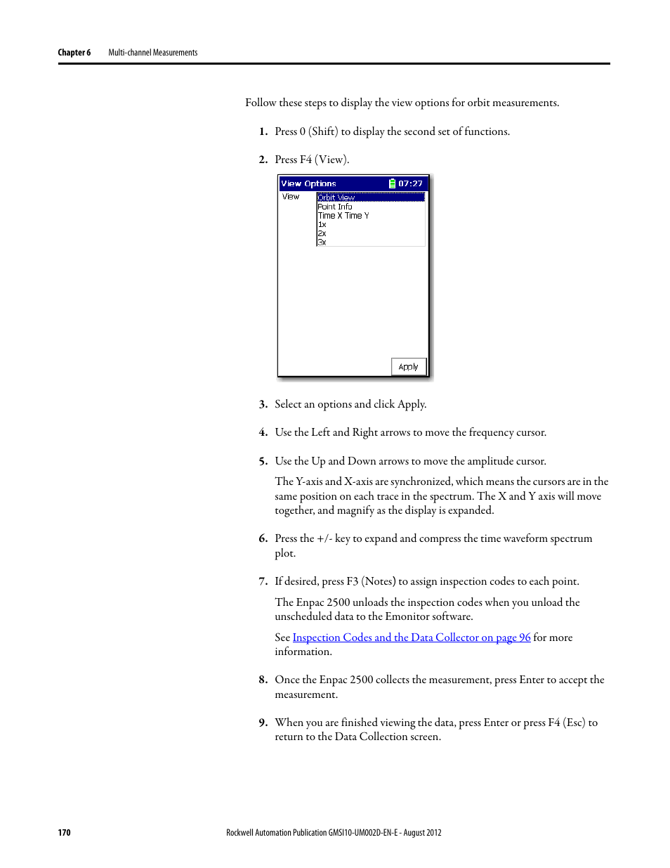 Rockwell Automation 1441-PEN25-Z Enpac 2500 Data Collector User Manual | Page 170 / 332