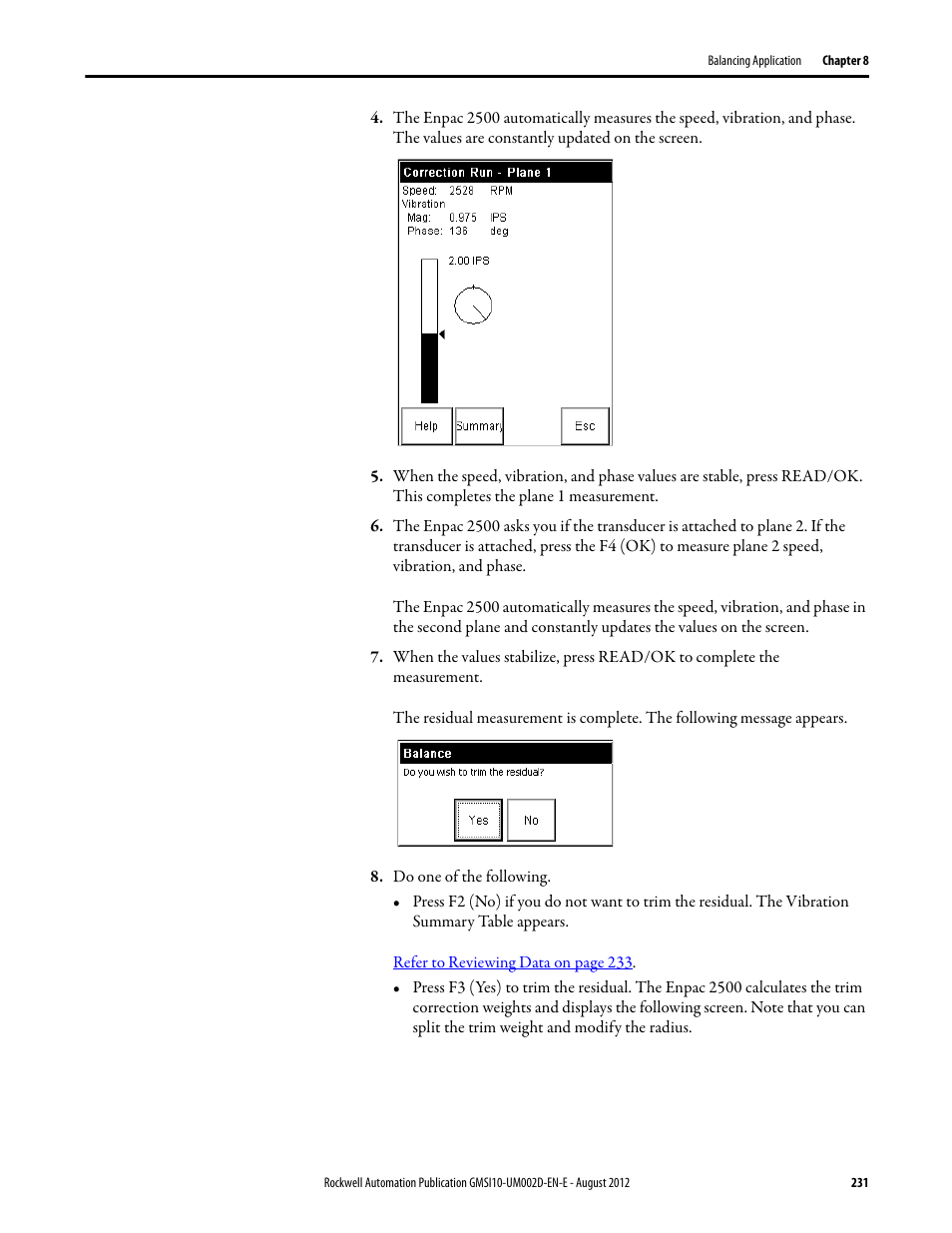 Rockwell Automation 1441-PEN25-Z Enpac 2500 Data Collector User Manual | Page 231 / 332