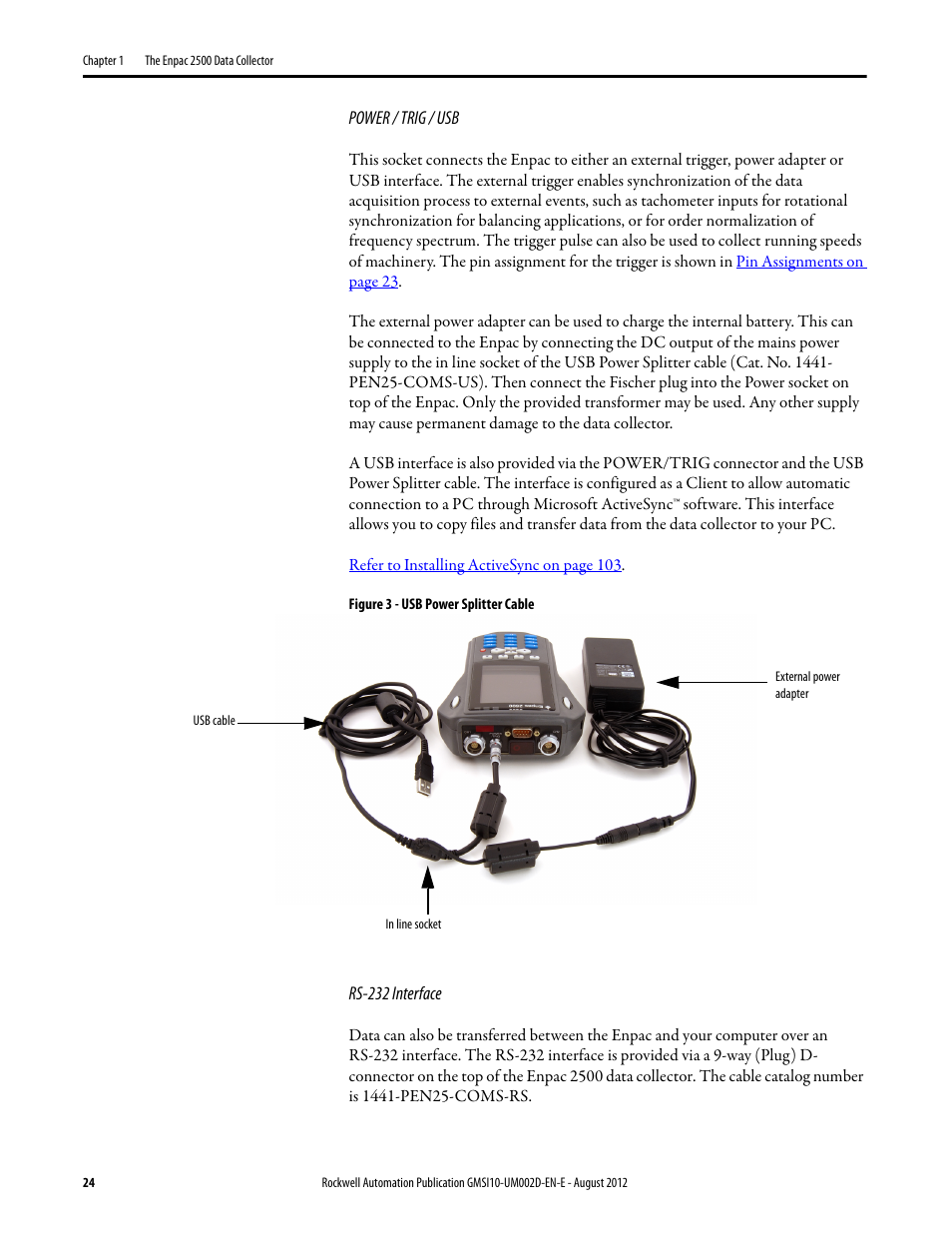 Rockwell Automation 1441-PEN25-Z Enpac 2500 Data Collector User Manual | Page 24 / 332