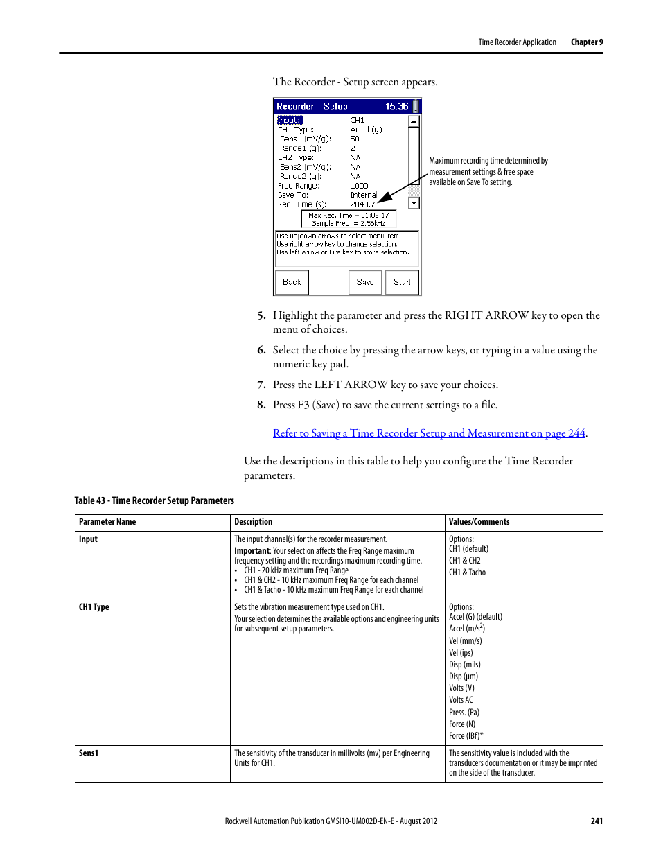 Rockwell Automation 1441-PEN25-Z Enpac 2500 Data Collector User Manual | Page 241 / 332