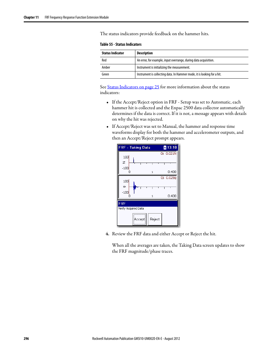 Rockwell Automation 1441-PEN25-Z Enpac 2500 Data Collector User Manual | Page 296 / 332