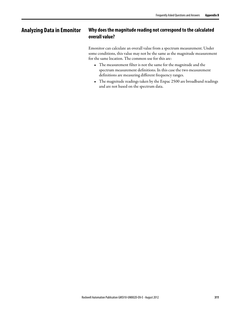 Analyzing data in emonitor, Calculated overall value | Rockwell Automation 1441-PEN25-Z Enpac 2500 Data Collector User Manual | Page 311 / 332