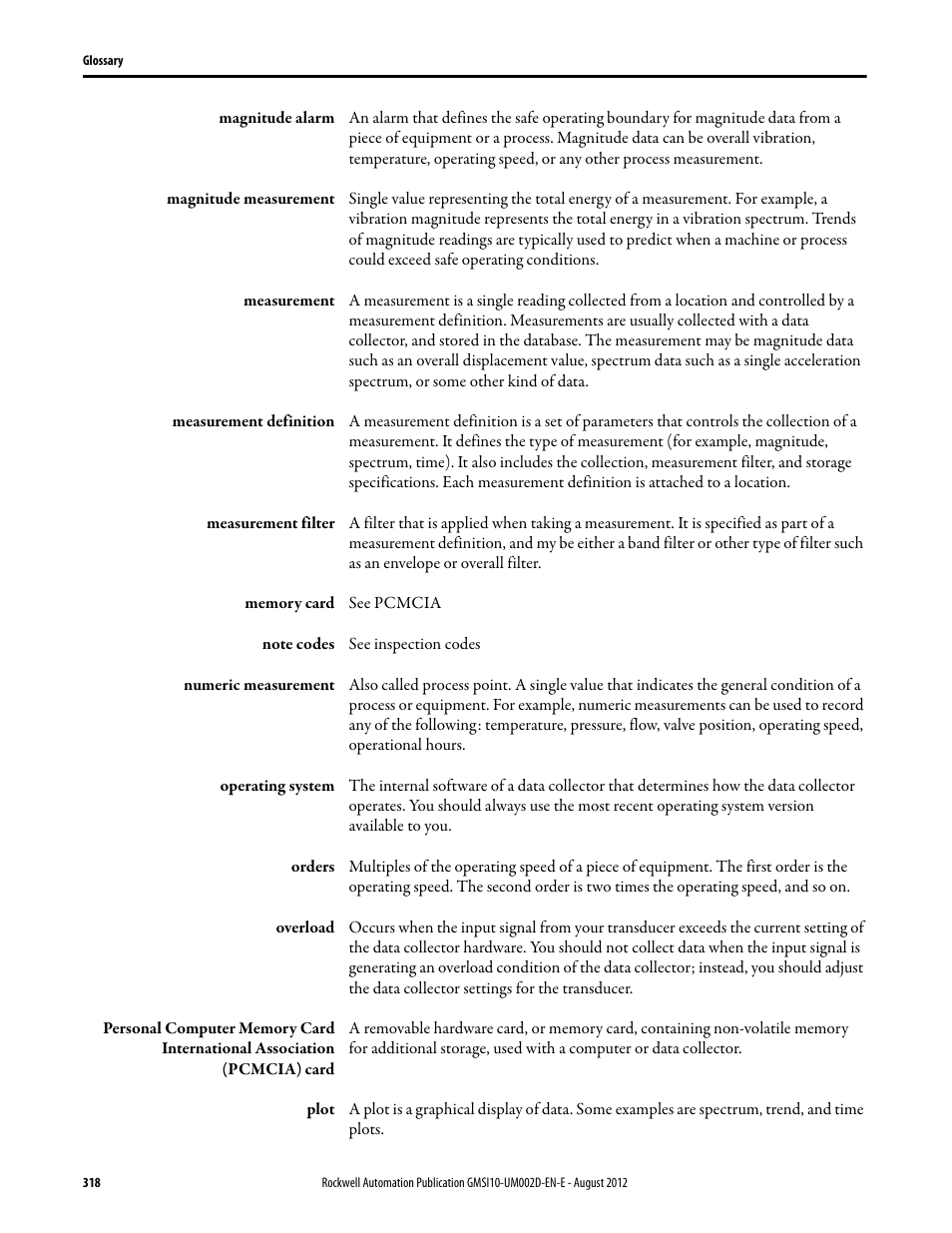 Rockwell Automation 1441-PEN25-Z Enpac 2500 Data Collector User Manual | Page 318 / 332