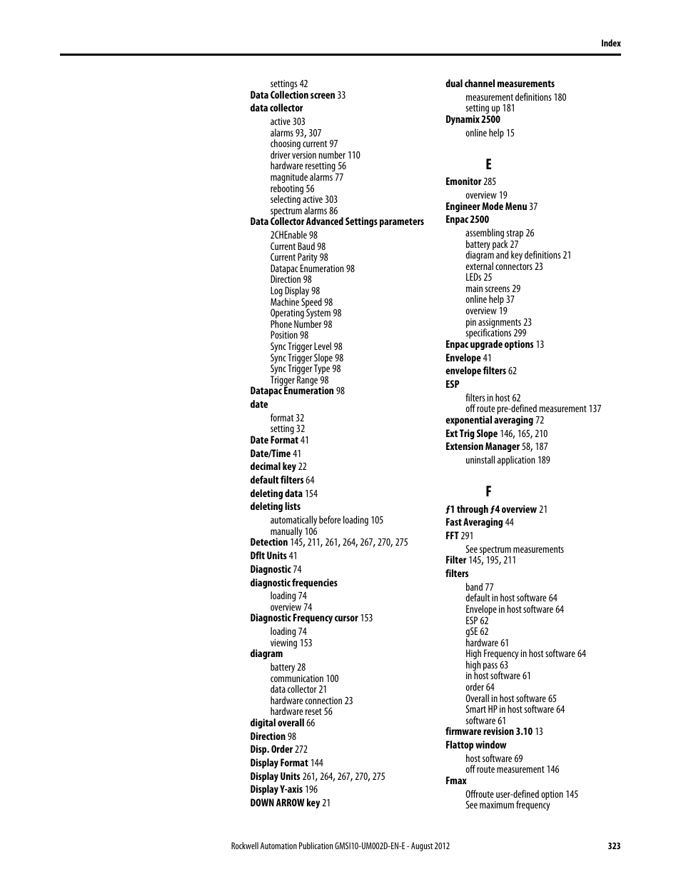 Rockwell Automation 1441-PEN25-Z Enpac 2500 Data Collector User Manual | Page 323 / 332