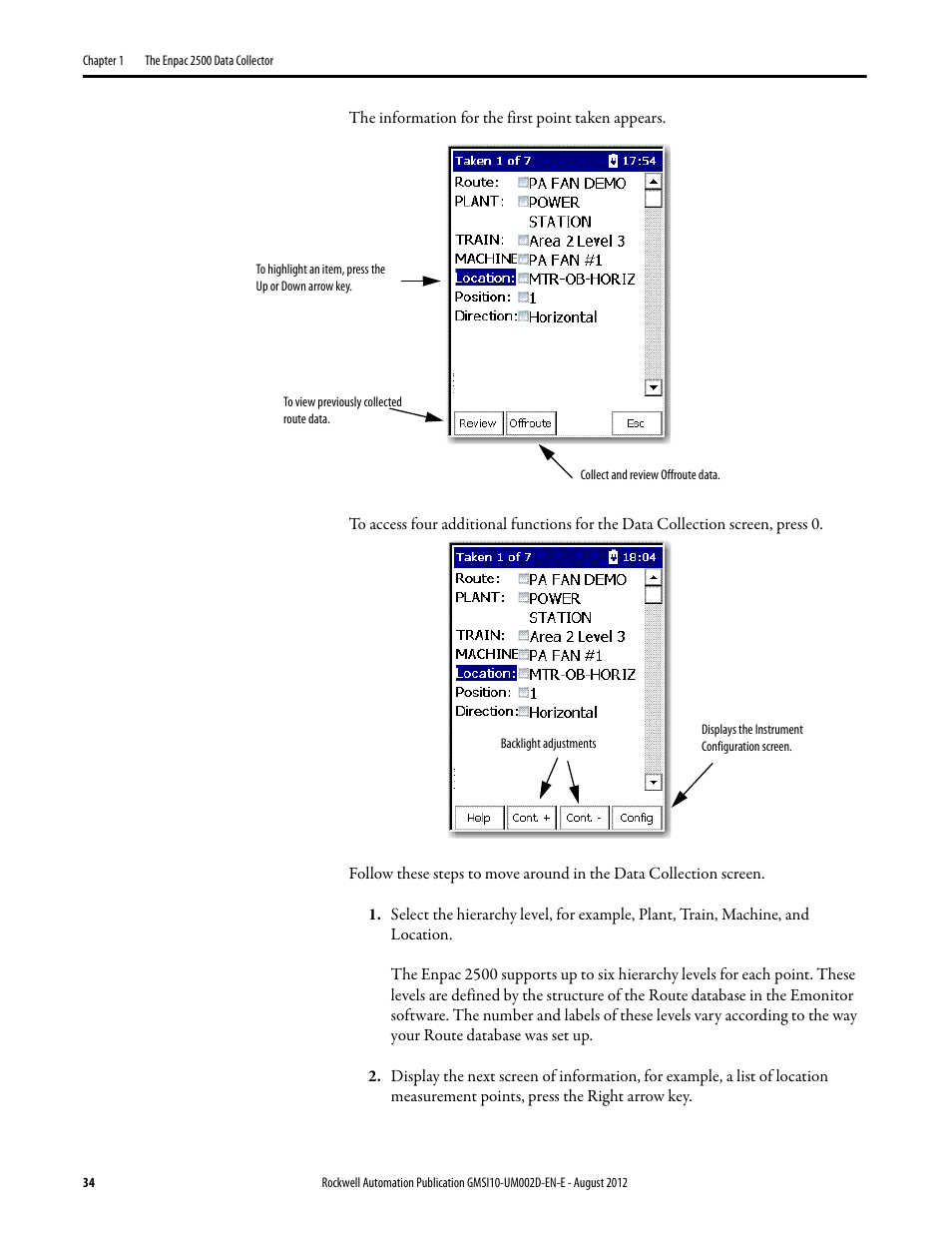 Rockwell Automation 1441-PEN25-Z Enpac 2500 Data Collector User Manual | Page 34 / 332