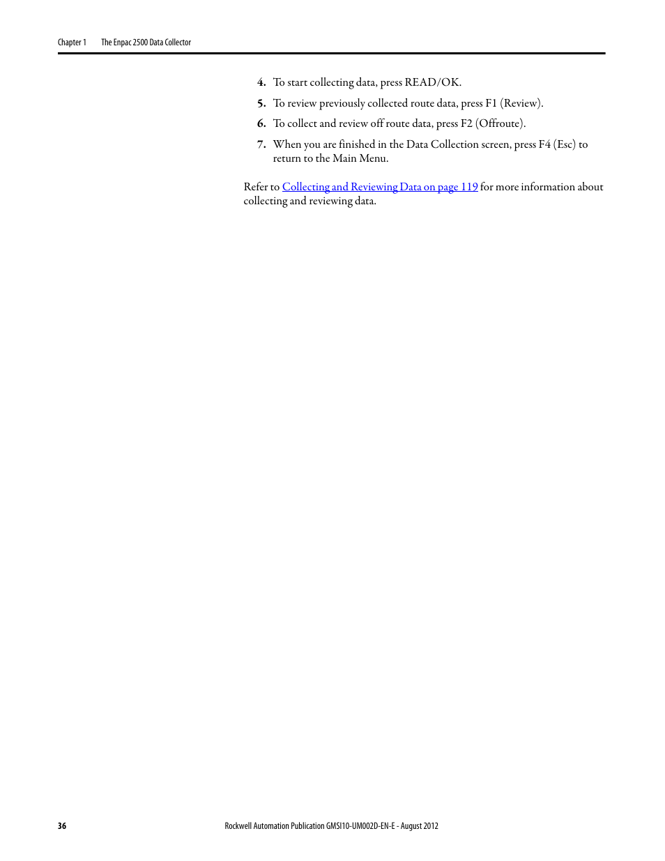 Rockwell Automation 1441-PEN25-Z Enpac 2500 Data Collector User Manual | Page 36 / 332