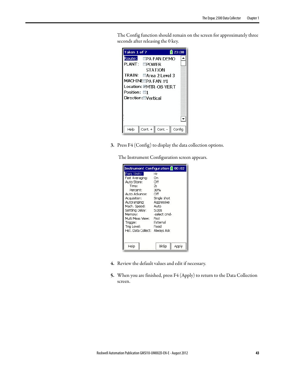 Rockwell Automation 1441-PEN25-Z Enpac 2500 Data Collector User Manual | Page 43 / 332
