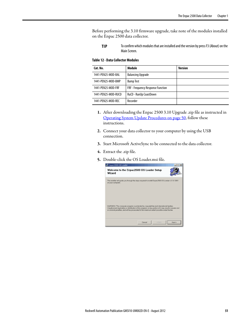Rockwell Automation 1441-PEN25-Z Enpac 2500 Data Collector User Manual | Page 51 / 332