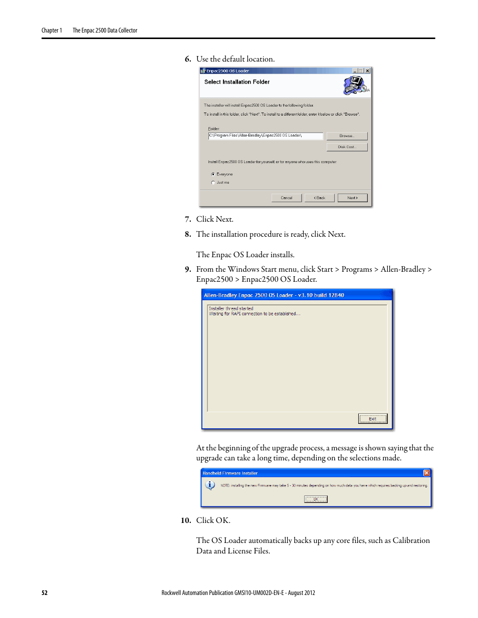 Rockwell Automation 1441-PEN25-Z Enpac 2500 Data Collector User Manual | Page 52 / 332