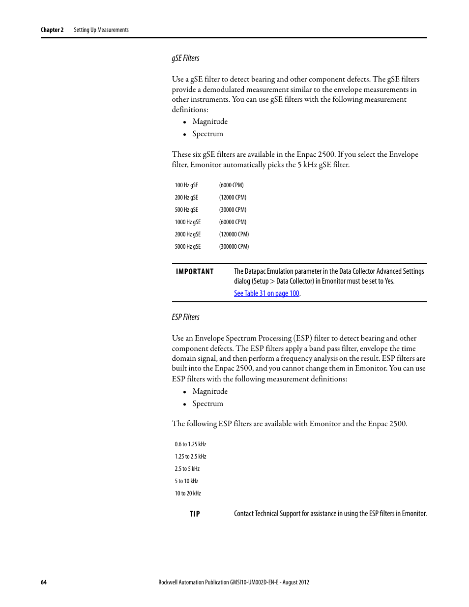 Rockwell Automation 1441-PEN25-Z Enpac 2500 Data Collector User Manual | Page 64 / 332