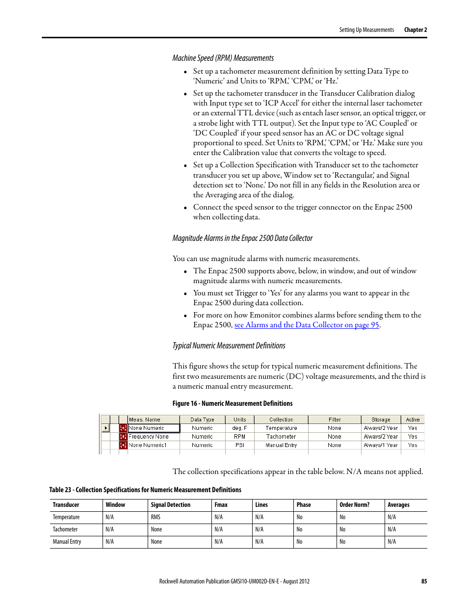 Rockwell Automation 1441-PEN25-Z Enpac 2500 Data Collector User Manual | Page 85 / 332