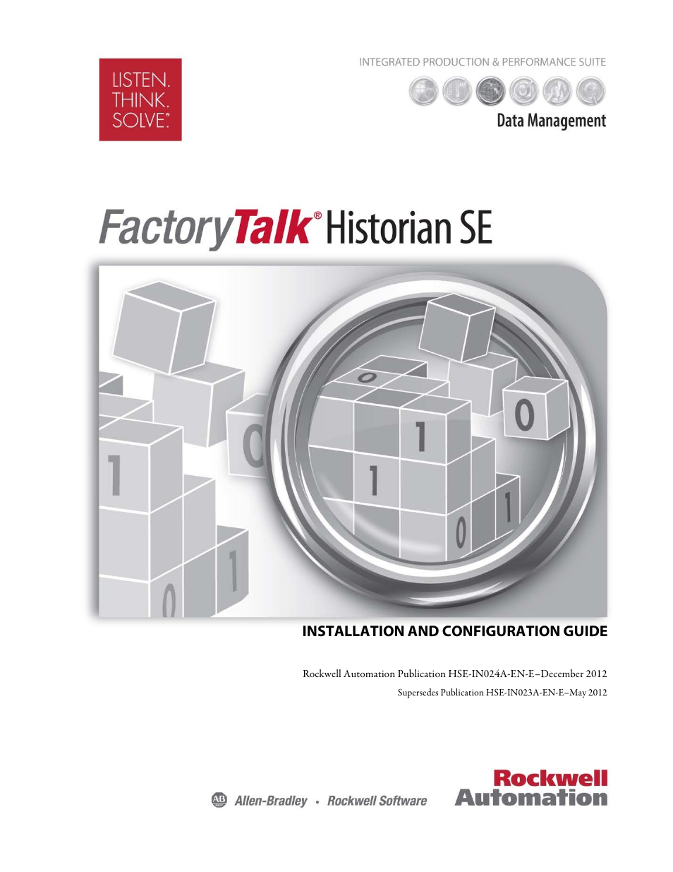 Rockwell Automation FactoryTalk Historian SE 3.01 Installation and Configuration Guide User Manual | 146 pages