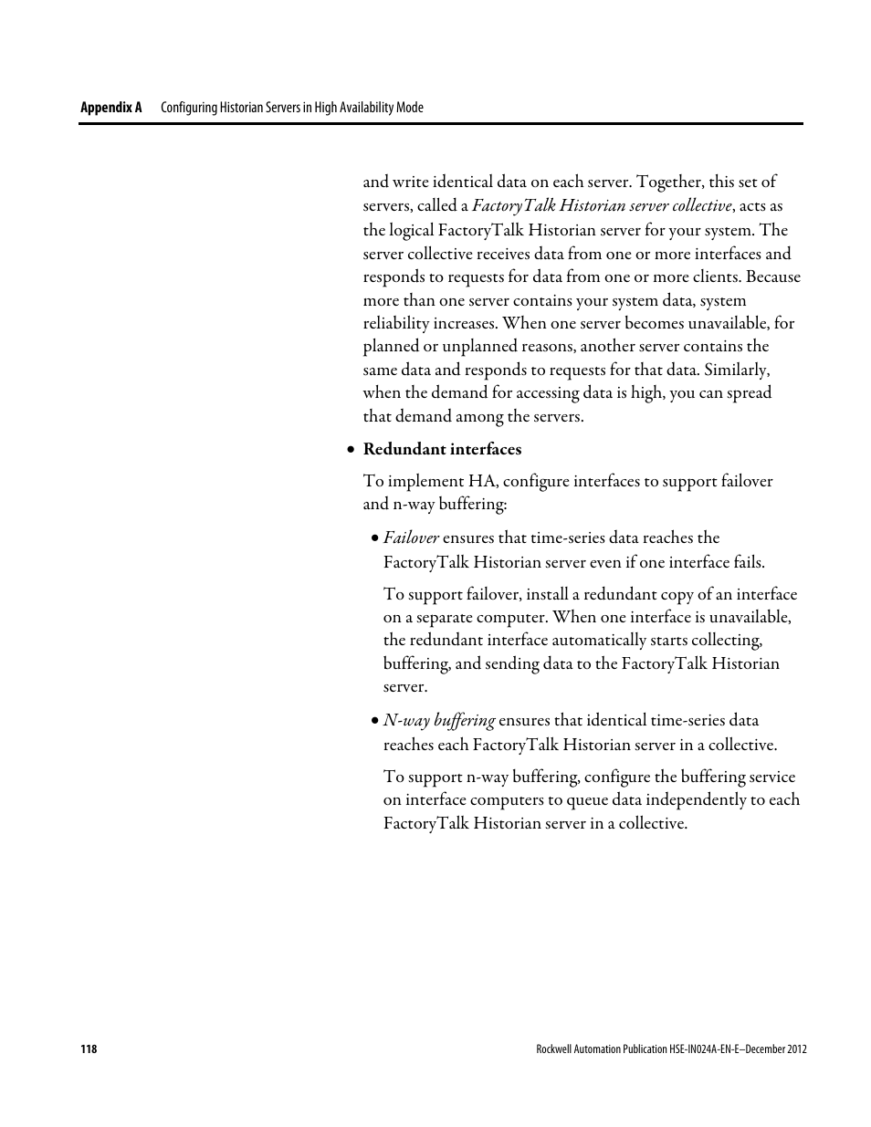 Rockwell Automation FactoryTalk Historian SE 3.01 Installation and Configuration Guide User Manual | Page 118 / 146