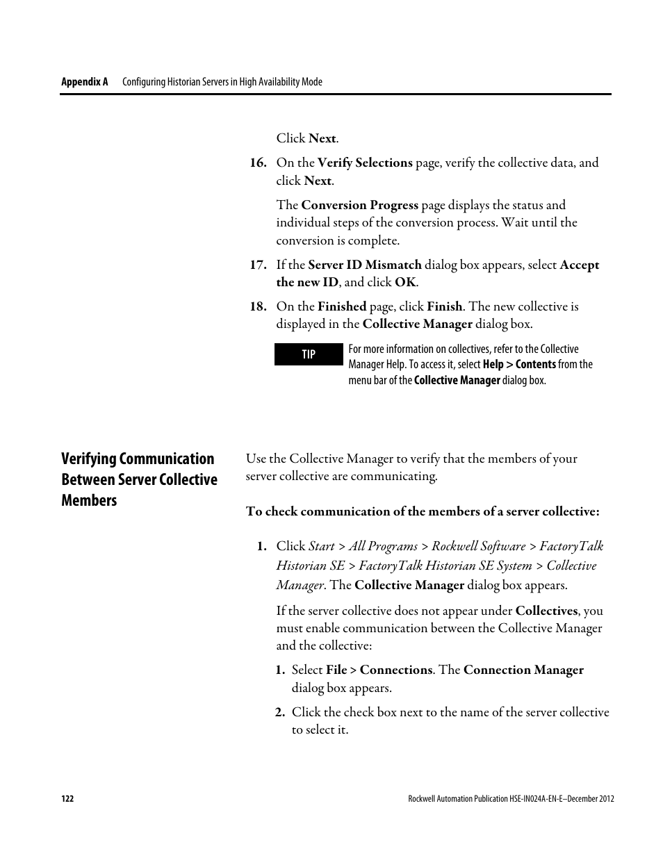 Rockwell Automation FactoryTalk Historian SE 3.01 Installation and Configuration Guide User Manual | Page 122 / 146