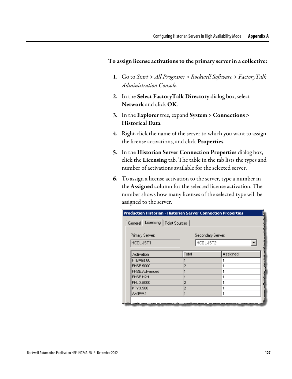 Rockwell Automation FactoryTalk Historian SE 3.01 Installation and Configuration Guide User Manual | Page 127 / 146