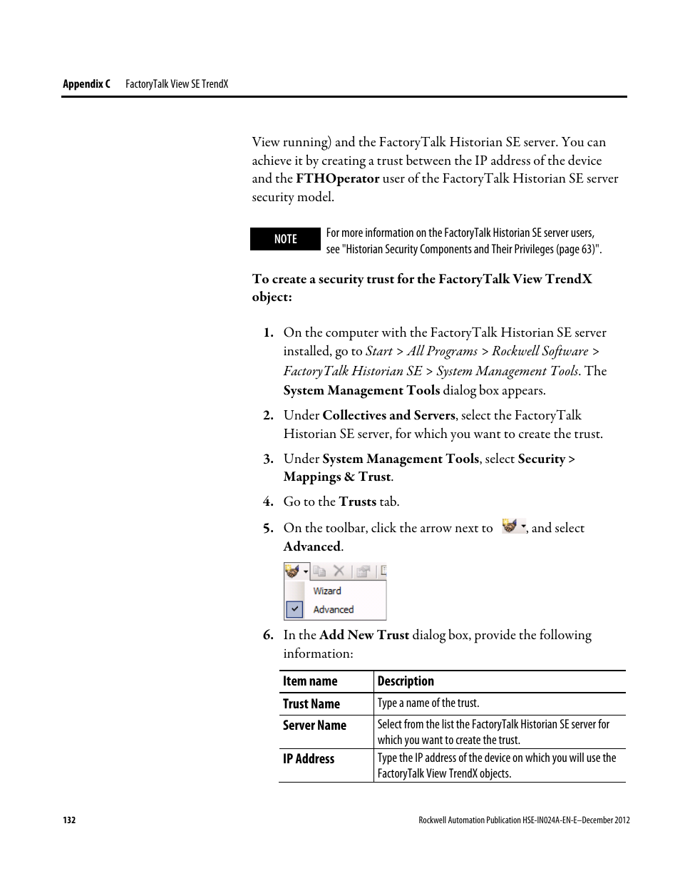 Rockwell Automation FactoryTalk Historian SE 3.01 Installation and Configuration Guide User Manual | Page 132 / 146