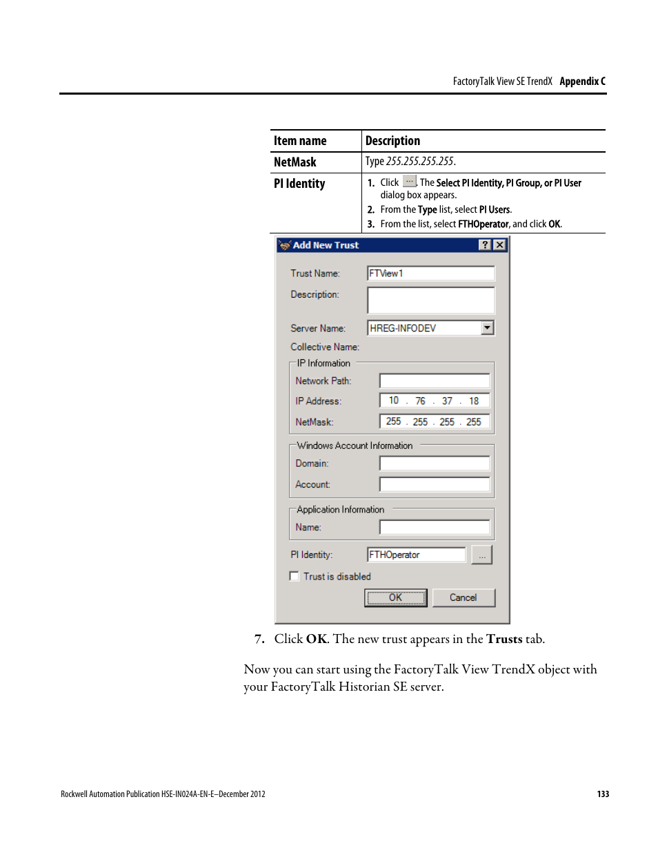 Rockwell Automation FactoryTalk Historian SE 3.01 Installation and Configuration Guide User Manual | Page 133 / 146