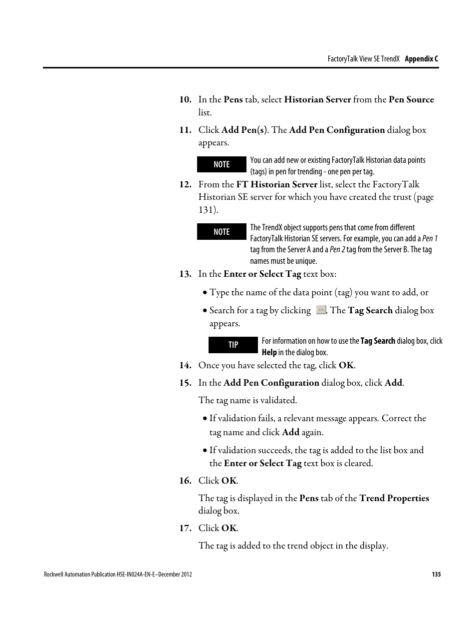 Rockwell Automation FactoryTalk Historian SE 3.01 Installation and Configuration Guide User Manual | Page 135 / 146